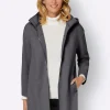 Longjacke mit Kapuze und Seitenschlitzen