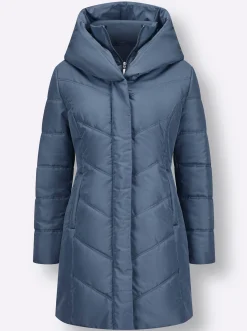 Longjacke mit verdeckter Druckknopfleiste