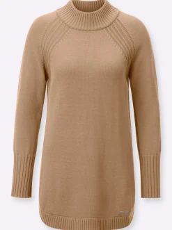 Longpullover mit abgerundetem Saum
