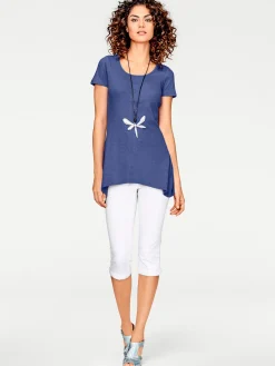 Longshirt aus Bourette-Seide