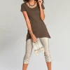 Longshirt aus Bourette-Seide