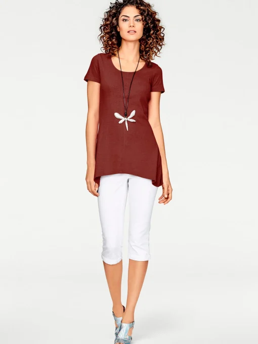 Longshirt aus Bourette-Seide