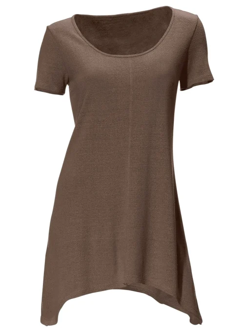 Longshirt aus Bourette-Seide