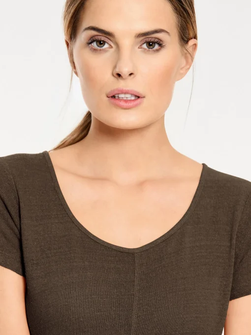Longshirt aus Bourette-Seide