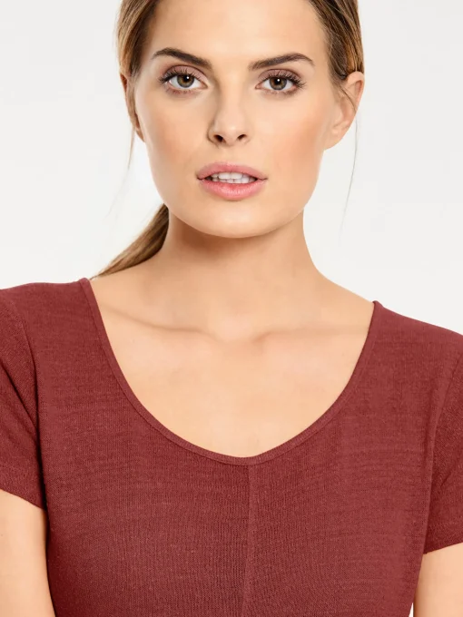 Longshirt aus Bourette-Seide