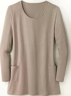 Longshirt mit aufgesetzten Taschen
