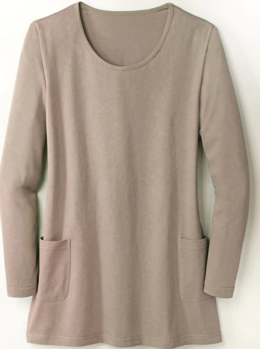 Longshirt mit aufgesetzten Taschen
