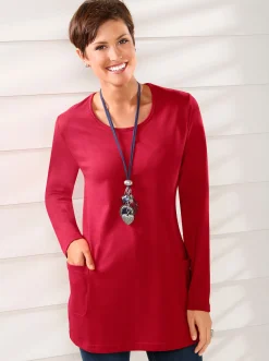 Longshirt mit aufgesetzten Taschen