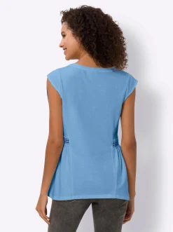 Longshirt mit Spitzen-Einsatz