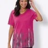 Longshirt mit V-Ausschnitt