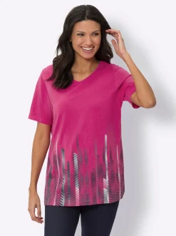 Longshirt mit V-Ausschnitt