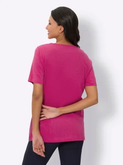 Longshirt mit V-Ausschnitt