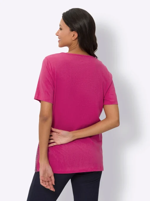 Longshirt mit V-Ausschnitt