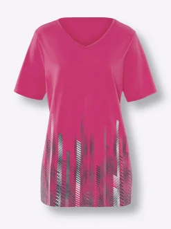 Longshirt mit V-Ausschnitt