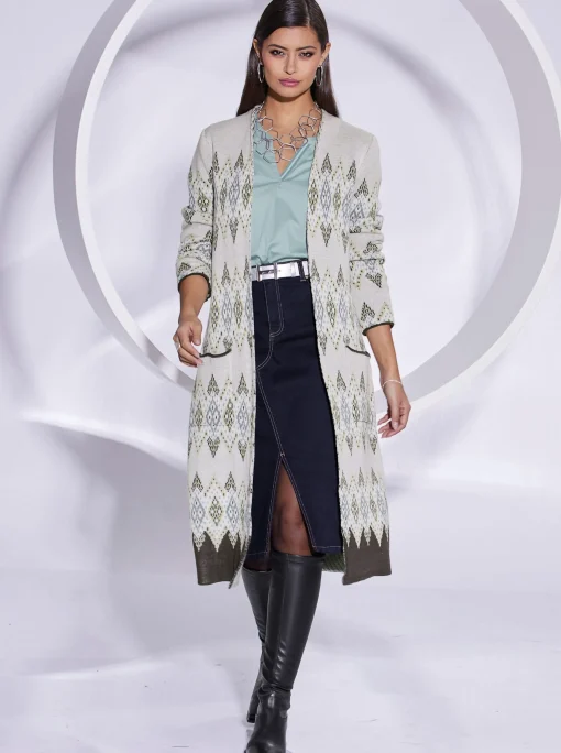 Longstrickjacke