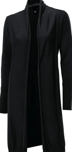 Longstrickjacke in geschmeidigem Feinstrick