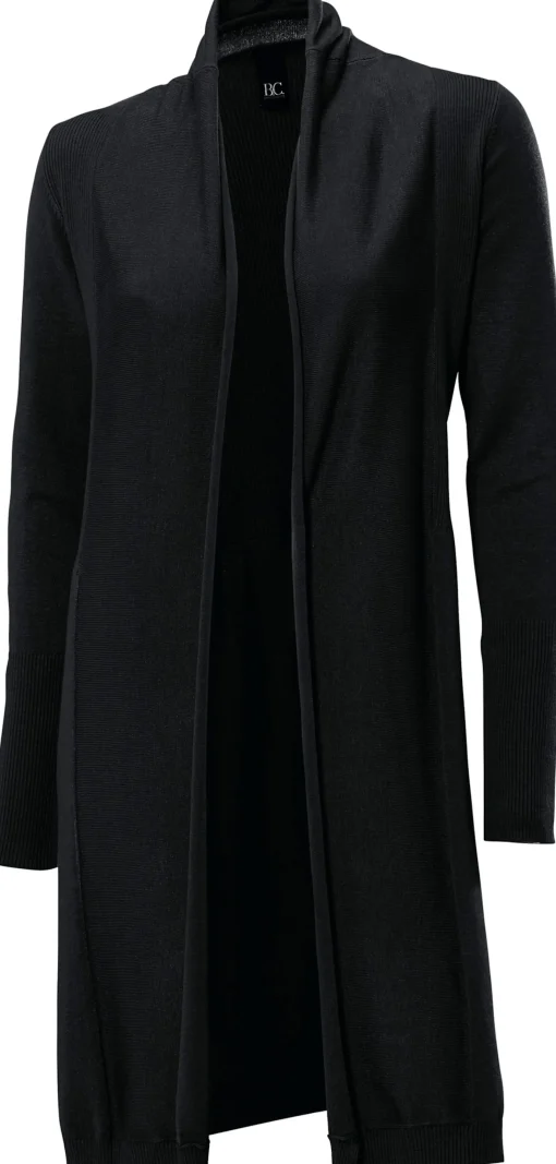Longstrickjacke in geschmeidigem Feinstrick