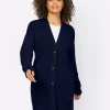 Longstrickjacke mit 2 Taschen