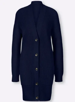 Longstrickjacke mit 2 Taschen