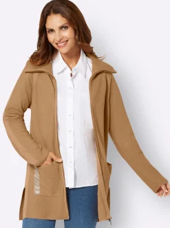 Longstrickjacke mit Glitzersteinchen