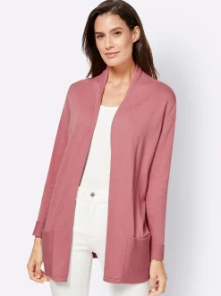 Longstrickjacke mit Schalkragen