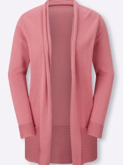 Longstrickjacke mit Schalkragen