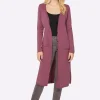 Longstrickjacke mit Seitenschlitzen