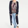 Longstrickjacke mit Seitenschlitzen