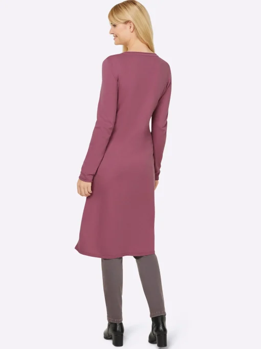 Longstrickjacke mit Seitenschlitzen