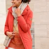 Outdoorjacke mit abnehmbarer Kapuze und Jersey-Bündchen