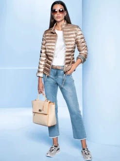 Outdoorjacke mit verstellbarem Bindeband am Saum