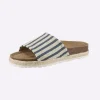 Pantolette mit Details in Bast-Optik