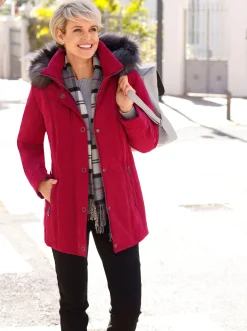 Parka mit abnehmbarem Pelz-Imitat