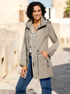 Parka mit Jerseyfutter in Melange-Optik