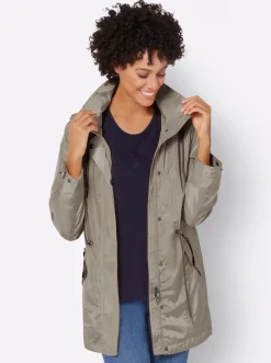 Parka mit Jerseyfutter in Melange-Optik