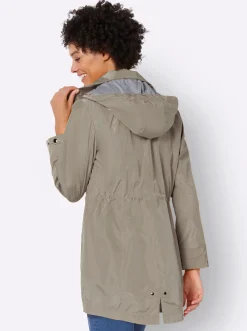 Parka mit Jerseyfutter in Melange-Optik