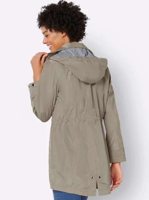 Parka mit Jerseyfutter in Melange-Optik