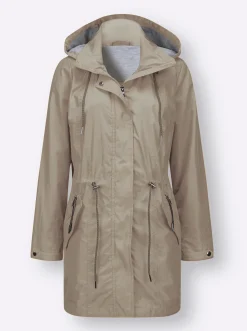 Parka mit Jerseyfutter in Melange-Optik