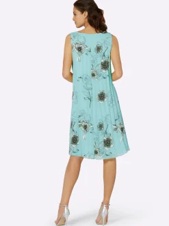Plisseekleid aus Georgette, gefüttert