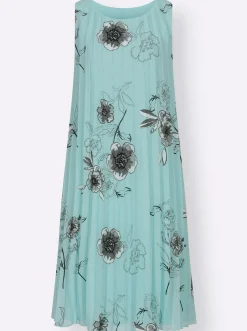 Plisseekleid aus Georgette, gefüttert