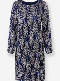 Plisseekleid mit transparenten Ärmeln