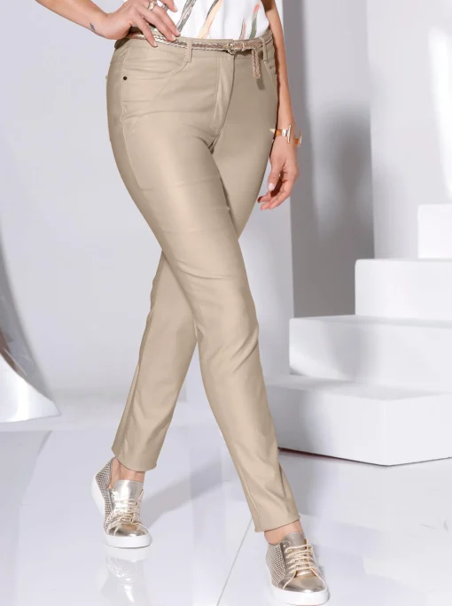 5-Pocket-Hose in Leder-Optik