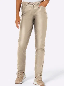 5-Pocket-Hose in Leder-Optik