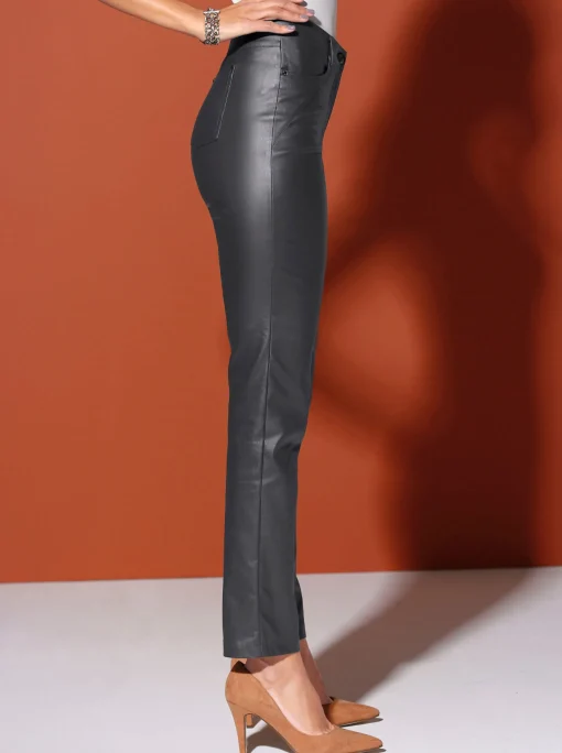 5-Pocket-Hose in Leder-Optik