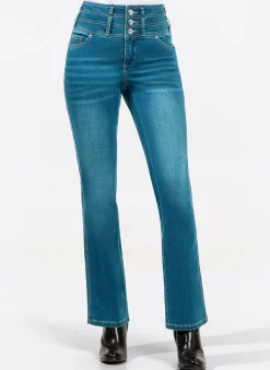 5-Pocket-Jeans mit dezent ausgestelltem Bein