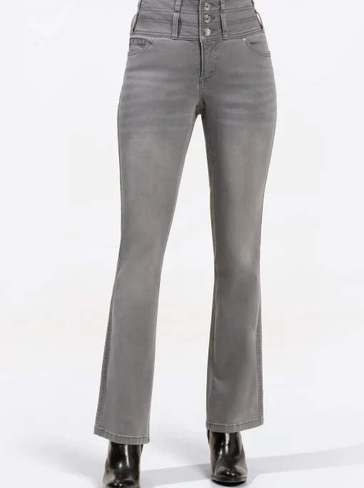 5-Pocket-Jeans mit dezent ausgestelltem Bein