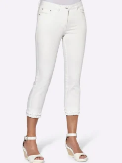 5-Pocket-Jeans mit Fransen am Saum