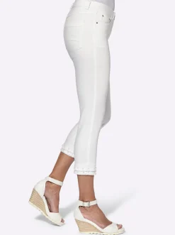 5-Pocket-Jeans mit Fransen am Saum