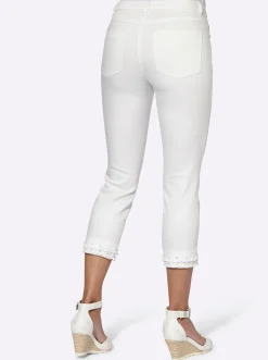5-Pocket-Jeans mit Fransen am Saum