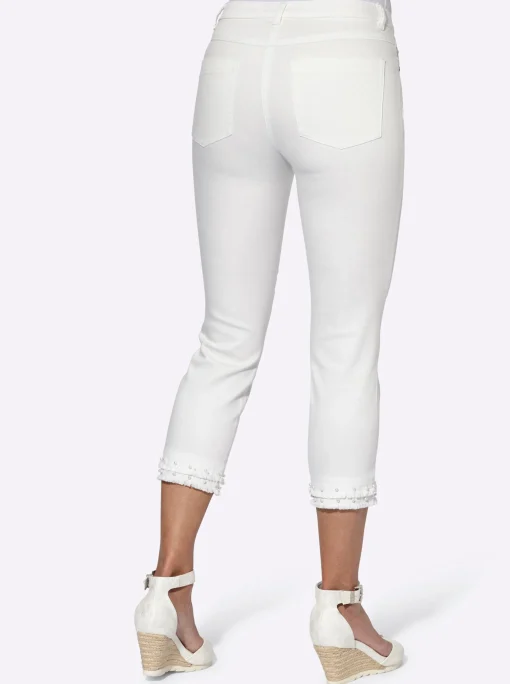 5-Pocket-Jeans mit Fransen am Saum